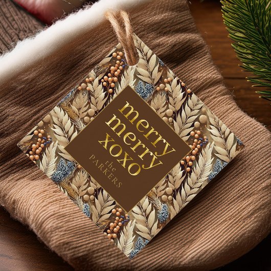 Earth Tonesのメリークリスマスパターン#21 ID1009 フェイバータグ