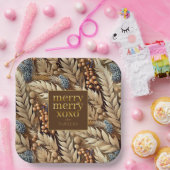 Earth Tonesのメリークリスマスパターン#21 ID1009 ペーパープレート (パーティー)