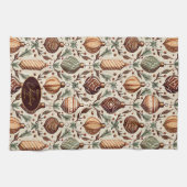 Earth Tonesクリスマスパターン#12 ID1009 キッチンタオル (横)