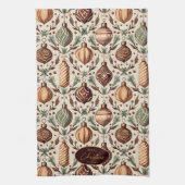 Earth Tonesクリスマスパターン#12 ID1009 キッチンタオル (縦)