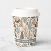 Earth Tonesクリスマスパターン#25 ID1009 紙コップ (裏面)