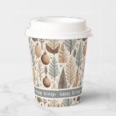 Earth Tonesクリスマスパターン#25 ID1009 紙コップ (右)