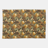 Earth Tonesクリスマスパターン#29 ID1009 キッチンタオル (横)