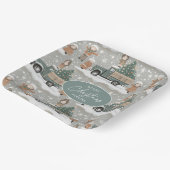 Earth Tonesクリスマスパターン#2 ID1009 ペーパープレート (傾斜あり)