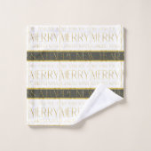 Earth Tonesクリスマスパターン#35b ID1009 バスタオルセット (ウォッシュタオル)