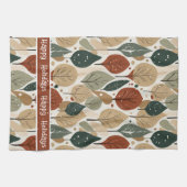 Earth Tonesクリスマスパターン#5 ID1009 キッチンタオル (横)