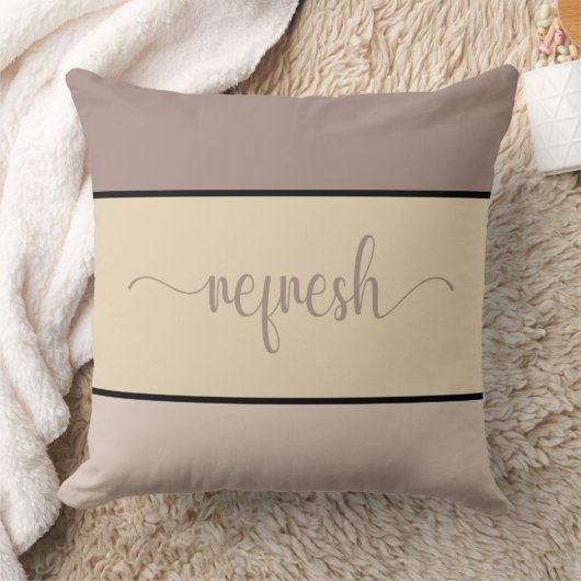 Earth Tonesスクリプトの「更新」装飾用クッション クッション (ブランケット)
