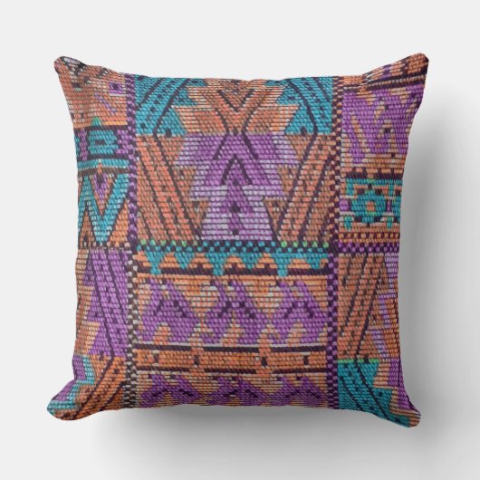 Earth Tones先住民/Tribal Pattern装飾用クッション クッション (正面)