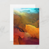 Earth Tones抽象芸術から空 招待状 (正面/裏面)