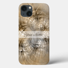Earth Tones抽象芸術モダンフラクタルアート名 iPhone 13ケース