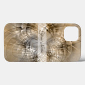 Earth Tones抽象芸術モダンフラクタルアート名 Case-Mate iPhoneケース (裏面 (横))