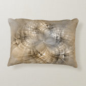 Earth Tones抽象芸術モダンFractal Artテクスチャ アクセントクッション (裏面)