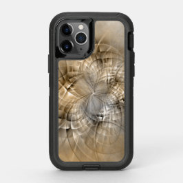 Earth Tones抽象芸術モダンFractal Artテクスチャ オッターボックスディフェンダーiPhone 11 Proケース