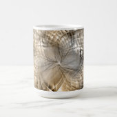 Earth Tones抽象芸術モダンFractal Artテクスチャ コーヒーマグカップ (中央)