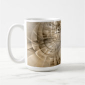 Earth Tones抽象芸術モダンFractal Artテクスチャ コーヒーマグカップ (左)
