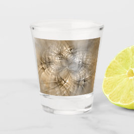 Earth Tones抽象芸術モダンFractal Artテクスチャ ショットグラス