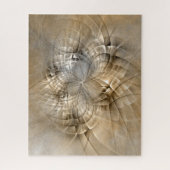 Earth Tones抽象芸術モダンFractal Artテクスチャ ジグソーパズル (縦)