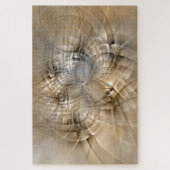 Earth Tones抽象芸術モダンFractal Artテクスチャ ジグソーパズル (縦)