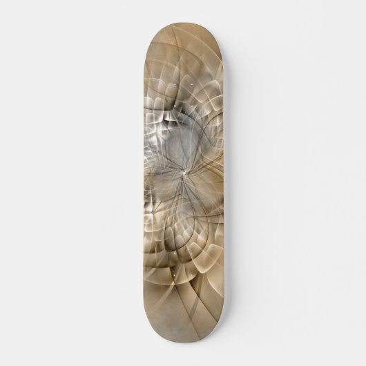 Earth Tones抽象芸術モダンFractal Artテクスチャ スケートボード (正面)
