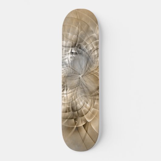 Earth Tones抽象芸術モダンFractal Artテクスチャ スケートボード (正面)