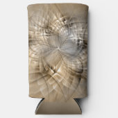 Earth Tones抽象芸術モダンFractal Artテクスチャ スリム缶クーラー (正面)