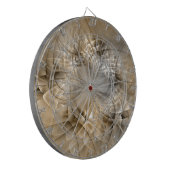 Earth Tones抽象芸術モダンFractal Artテクスチャ ダーツボード (正面左)