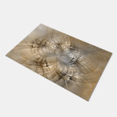 Earth Tones抽象芸術モダンFractal Artテクスチャ ドアマット (アングル)