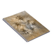 Earth Tones抽象芸術モダンFractal Artテクスチャ ノートブック (右側)
