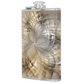 Earth Tones抽象芸術モダンFractal Artテクスチャ フラスク (左)