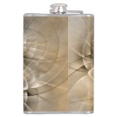 Earth Tones抽象芸術モダンFractal Artテクスチャ フラスク (裏面)