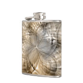 Earth Tones抽象芸術モダンFractal Artテクスチャ フラスク (左)