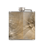 Earth Tones抽象芸術モダンFractal Artテクスチャ フラスク (裏面)