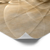 Earth Tones抽象芸術モダンFractal Artテクスチャ ポスター (角)