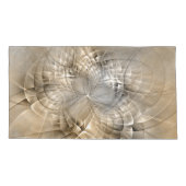 Earth Tones抽象芸術モダンFractal Artテクスチャ 枕カバー (裏面-左)