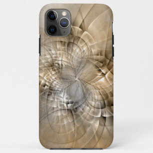Earth Tones抽象芸術モダンFractal Artテクスチャ iPhone 11 Pro Maxケース