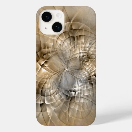 Earth Tones抽象芸術モダンFractal Artテクスチャ Case-Mate iPhoneケース (裏面)
