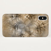 Earth Tones抽象芸術モダンFractal Artテクスチャ Case-Mate iPhoneケース (裏面(横))