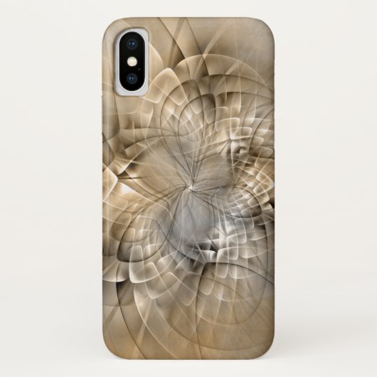 Earth Tones抽象芸術モダンFractal Artテクスチャ Case-Mate iPhoneケース (裏面)