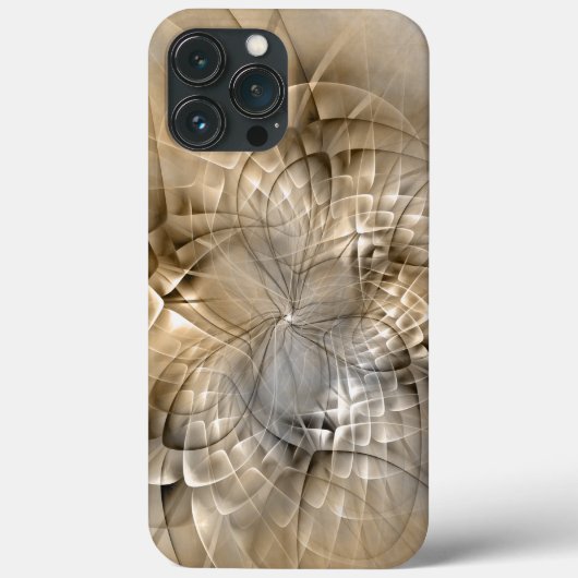 Earth Tones抽象芸術モダンFractal Artテクスチャ Case-Mate iPhoneケース (裏面)