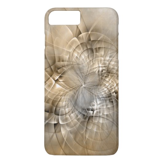 Earth Tones抽象芸術モダンFractal Artテクスチャ Case-Mate iPhoneケース (裏面)