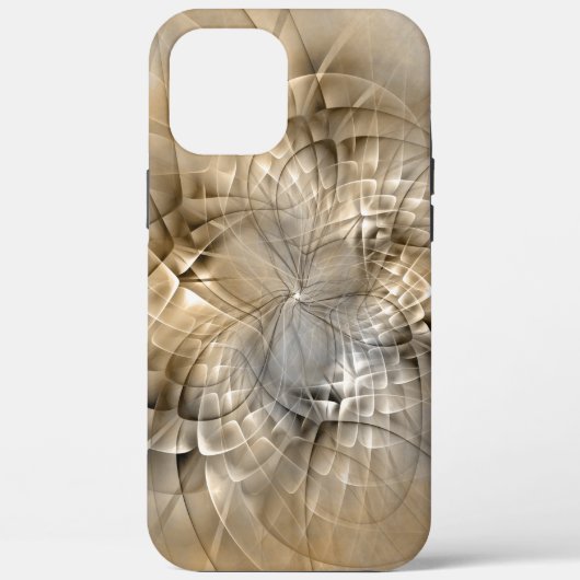 Earth Tones抽象芸術モダンFractal Artテクスチャ Case-Mate iPhoneケース (裏面)
