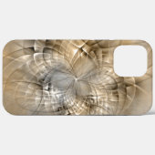 Earth Tones抽象芸術モダンFractal Artテクスチャ Case-Mate iPhoneケース (裏面 (横))