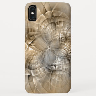 Earth Tones抽象芸術モダンFractal Artテクスチャ iPhone XS Maxケース