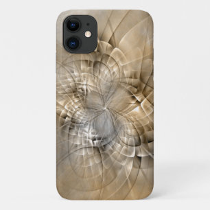 Earth Tones抽象芸術モダンFractal Artテクスチャ iPhone 11 ケース