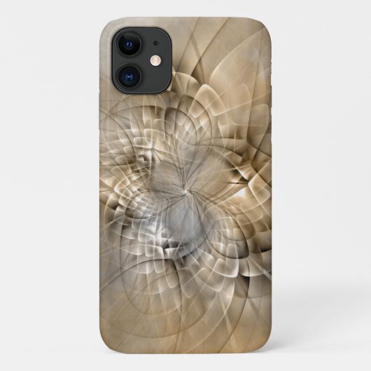 Earth Tones抽象芸術モダンFractal Artテクスチャ Case-Mate iPhoneケース (裏面)