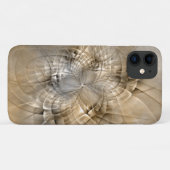 Earth Tones抽象芸術モダンFractal Artテクスチャ Case-Mate iPhoneケース (裏面(横))