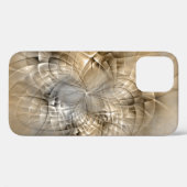 Earth Tones抽象芸術モダンFractal Artテクスチャ Case-Mate iPhoneケース (裏面 (横))