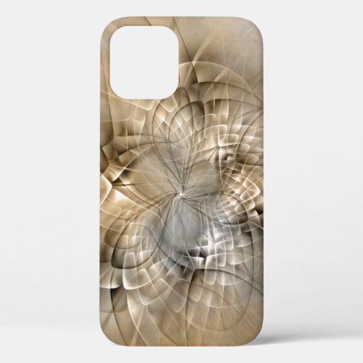 Earth Tones抽象芸術モダンFractal Artテクスチャ Case-Mate iPhoneケース (裏面)