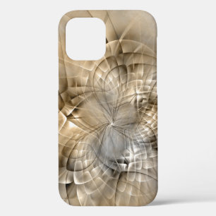 Earth Tones抽象芸術モダンFractal Artテクスチャ iPhone 12 Proケース