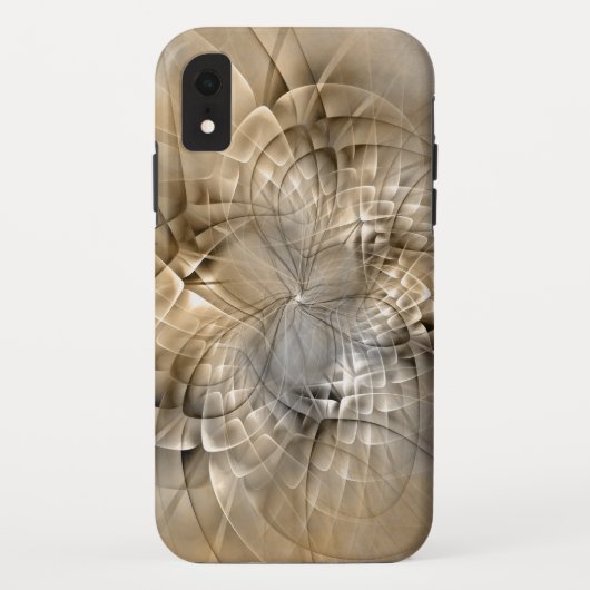Earth Tones抽象芸術モダンFractal Artテクスチャ Case-Mate iPhoneケース (裏面)